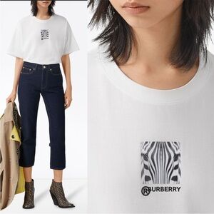 Authentic Burberry zebra print oversized fits tee